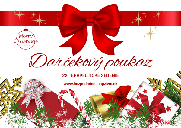 VIANOČNÝ DARČEKOVÝ POUKAZ - 2X TERAPEUTICKÉ SEDENIE